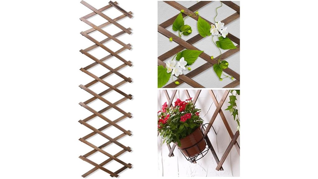 expandable natural wooden trellis