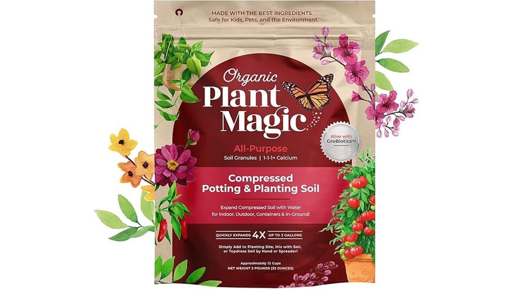 expandable organic compressed soil
