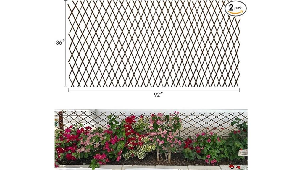 expandable willow lattice trellis