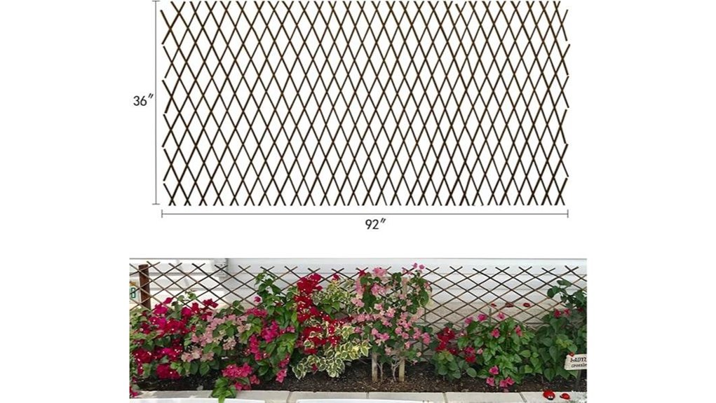 expandable willow lattice trellis