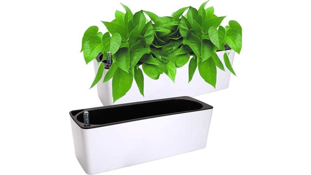 fasmov dual self watering planters
