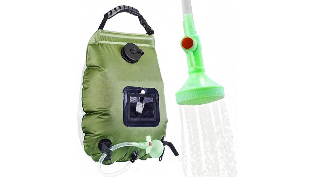 fast heating solar 5 gallon shower