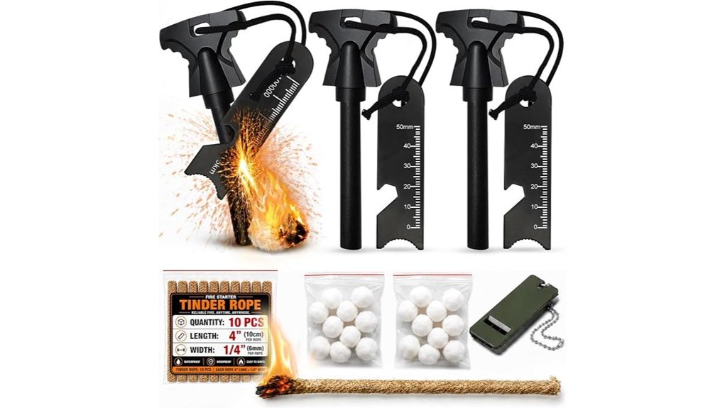 ferro rods tinder whistle