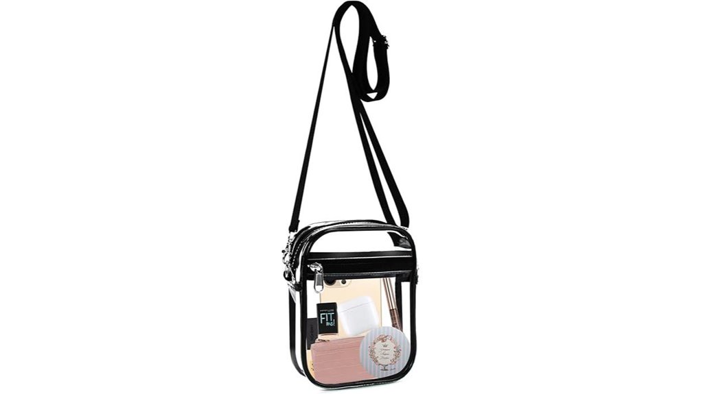 fibrdoo stadium approved clear crossbody