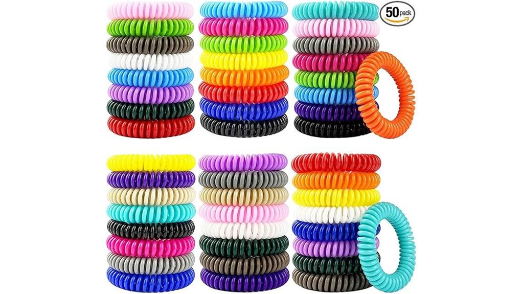 fifty pack deet free wristbands stickers