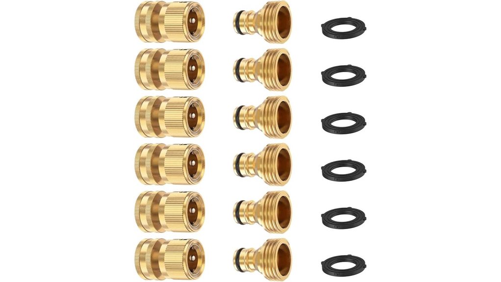 fine 6 pack brass connectors