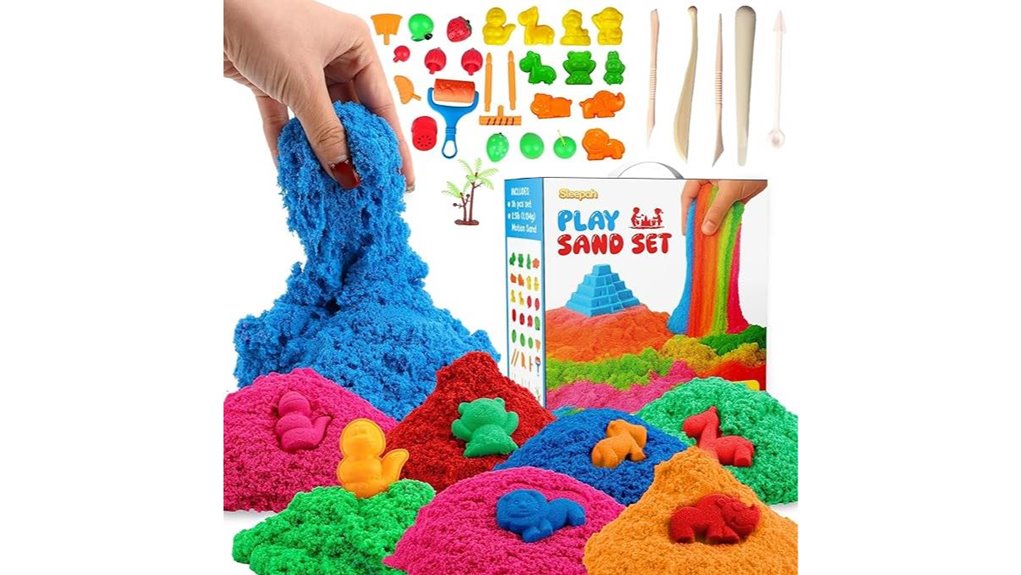 five color sensory sand pack