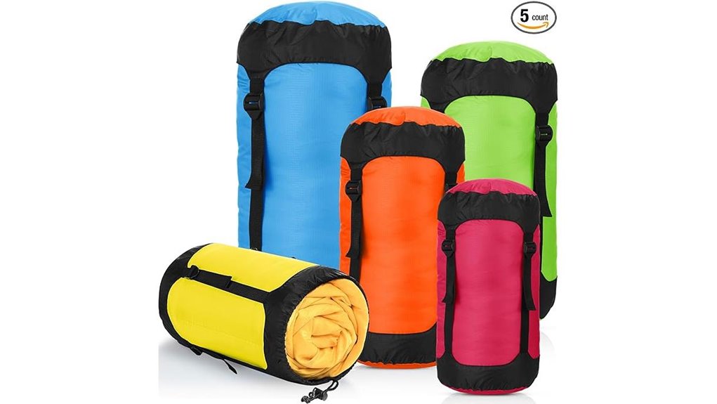 five compression water resistant bags