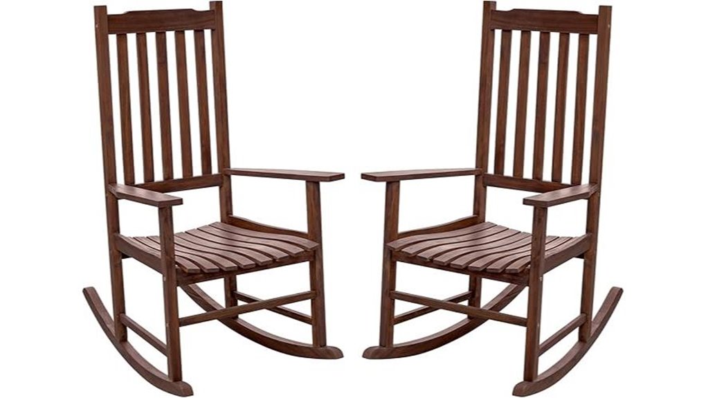 flamaker acacia rocking chairs