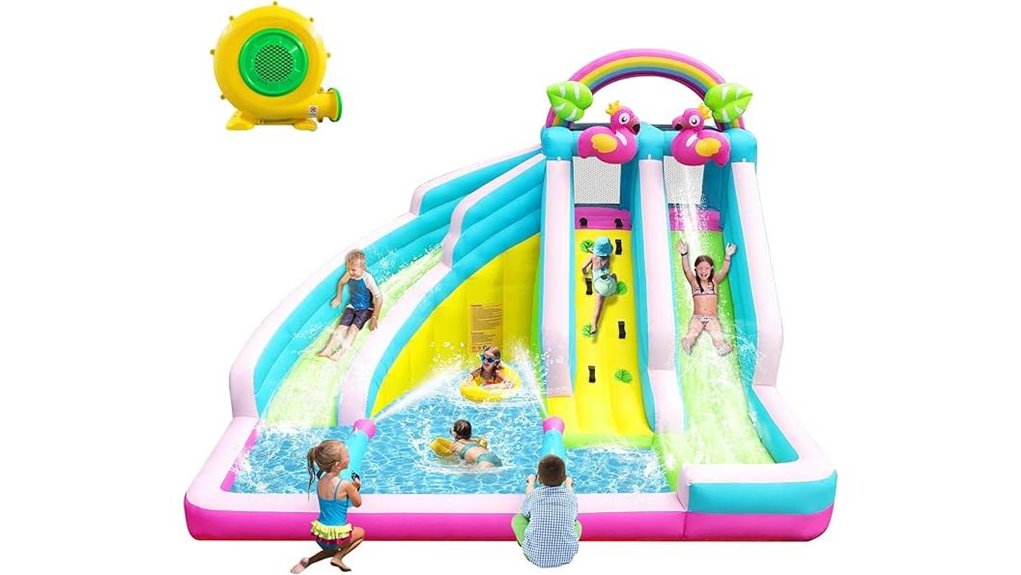 flamingo inflatable water slides