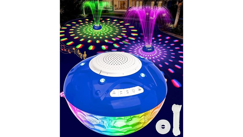floating bluetooth pool fountain