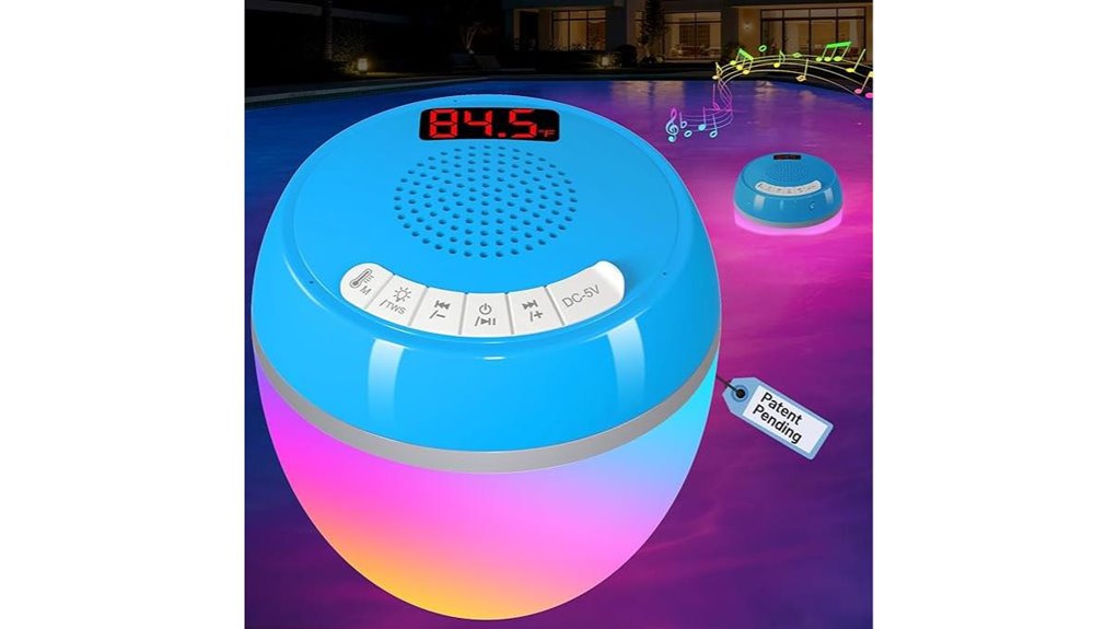 floating pool speaker thermometer