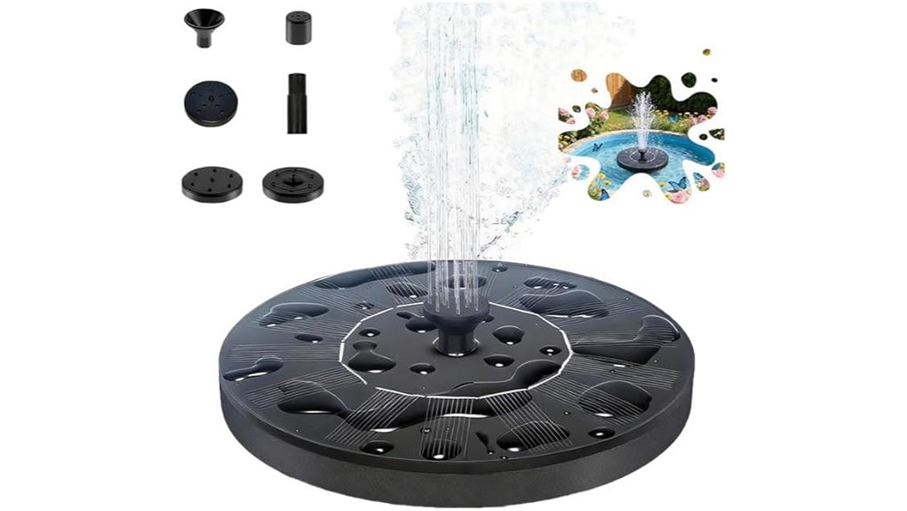 floating solar lotus fountain