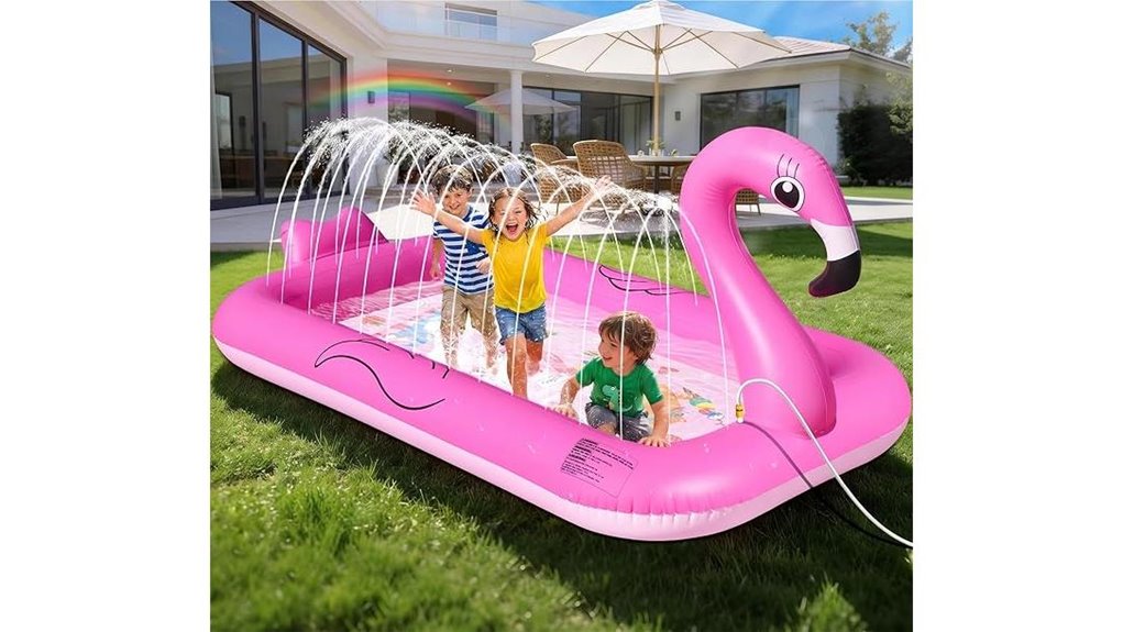flusing flamingo splash pad