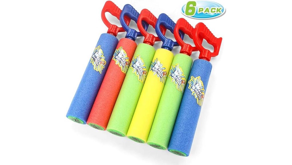 foam water guns 6 pack