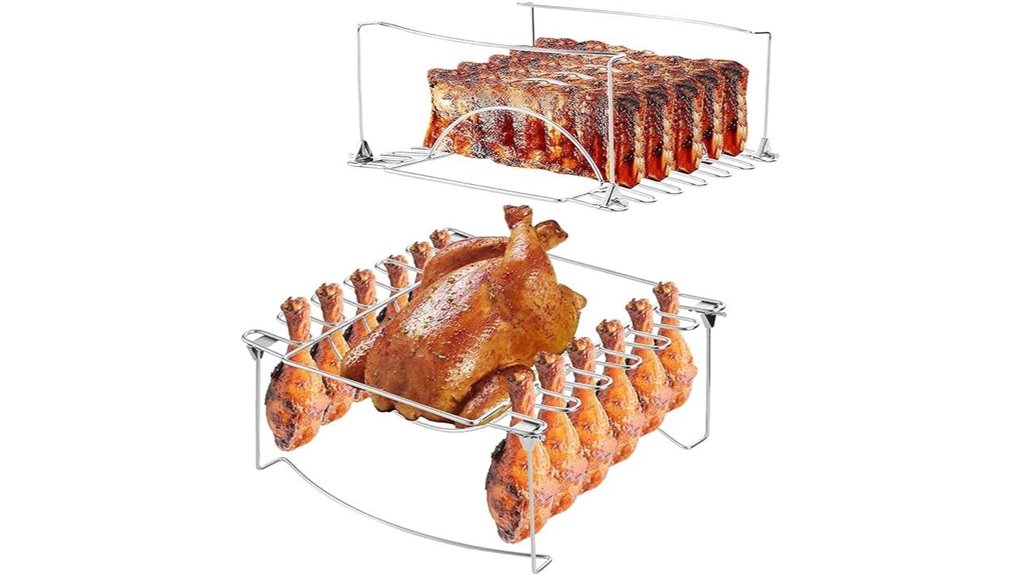 foldable 3 in 1 chicken rack