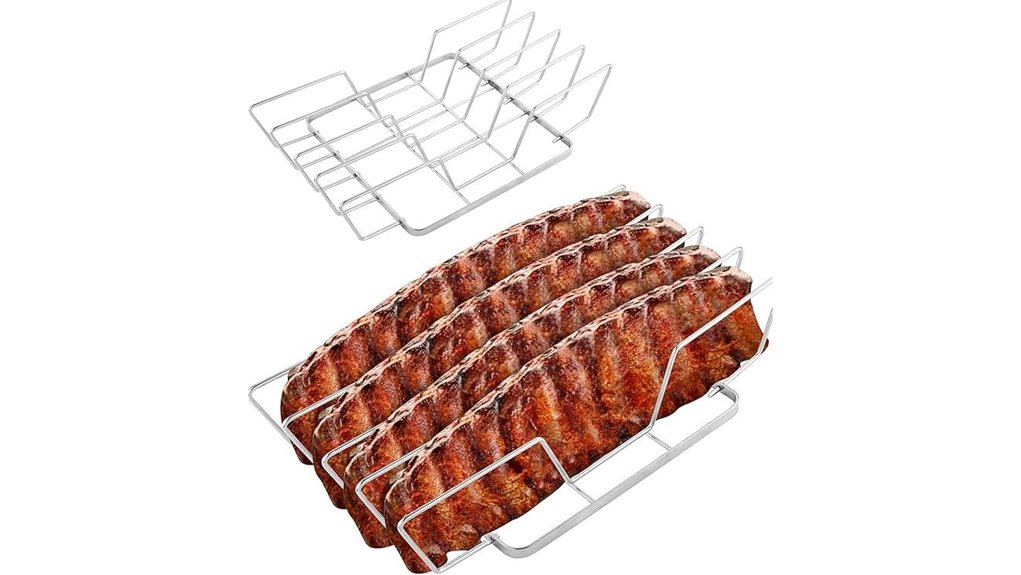 foldable 4 rib smoker rack