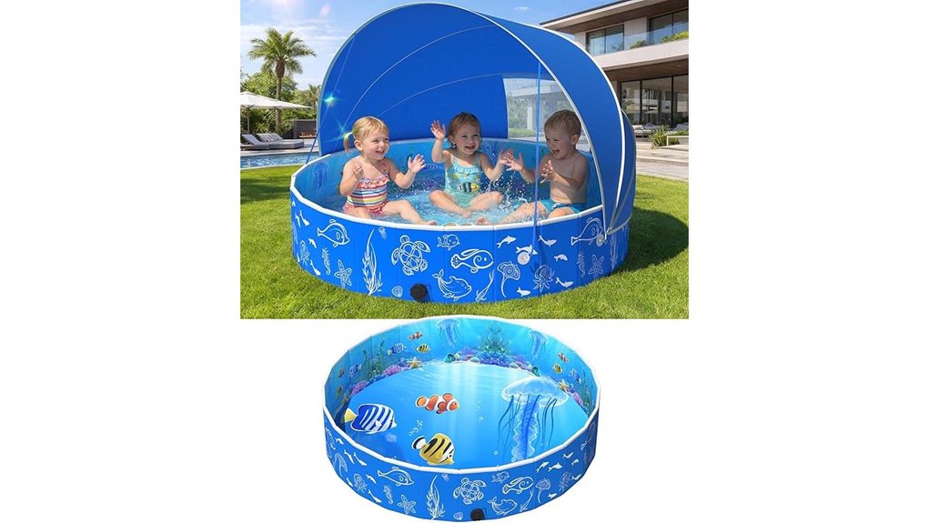 foldable 51 inch canopy pool