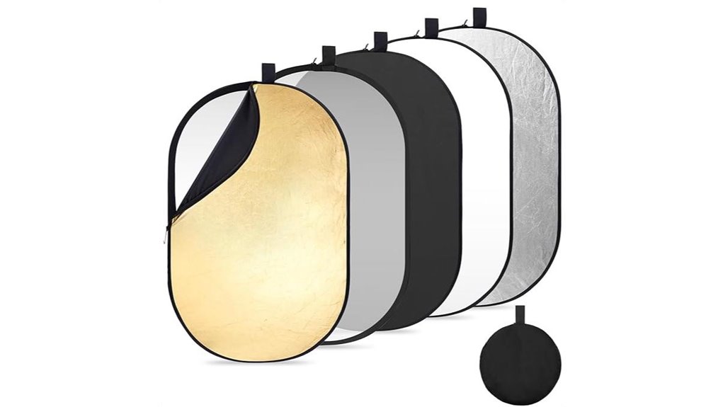 foldable 5 in 1 oval reflector
