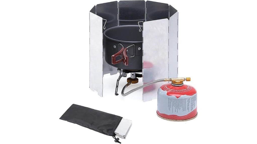 foldable aluminum 8 plate windscreen