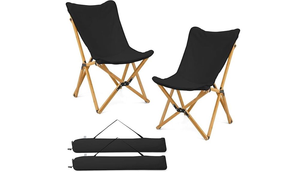 foldable bamboo camping chairs