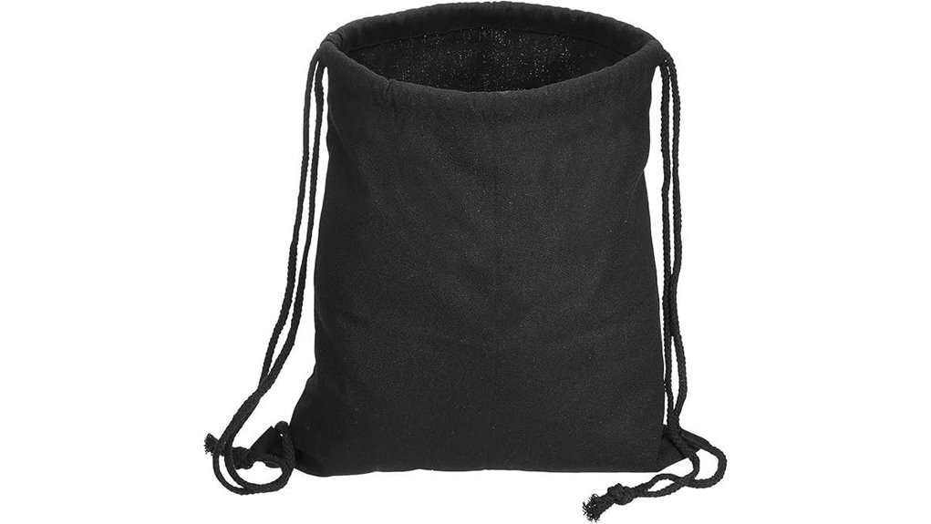 foldable black cotton backpack