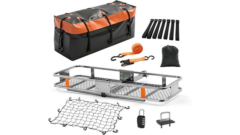 foldable hitch 500lb waterproof rack