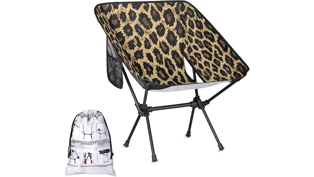 foldable leopard 176lb pockets