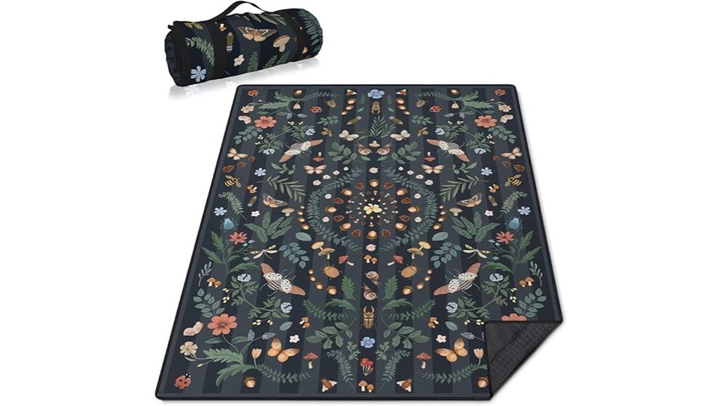 foldable mushroom picnic blanket