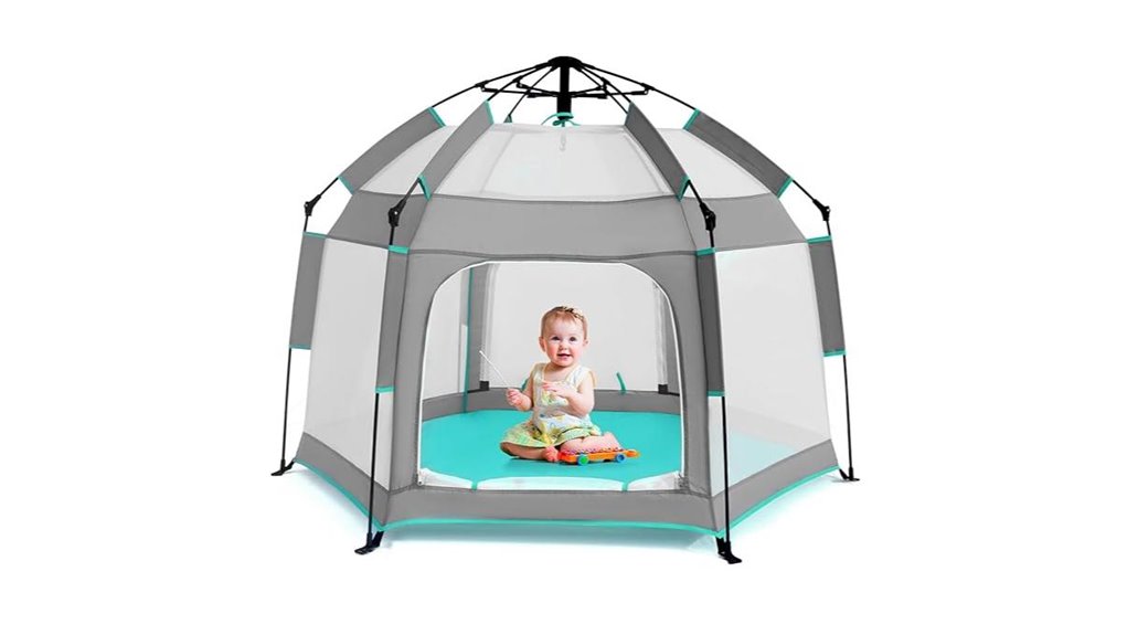 foldable playpen beach tent