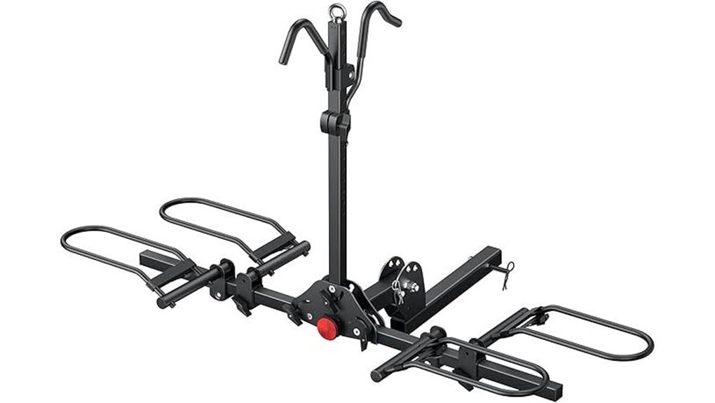 foldable smart two bike hitch