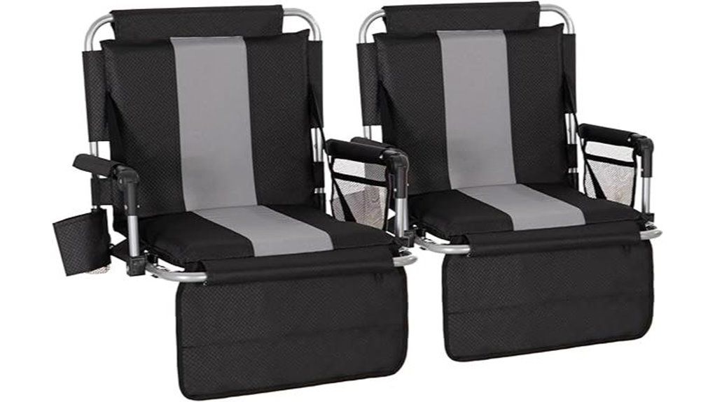 foldable stadium chair cupholder