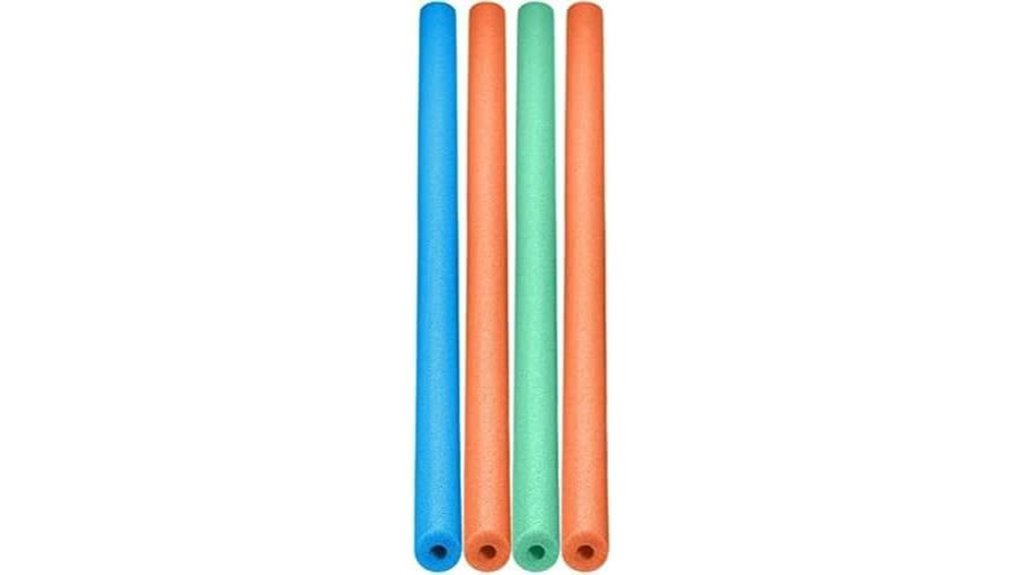 four 48 inch foam cylinders