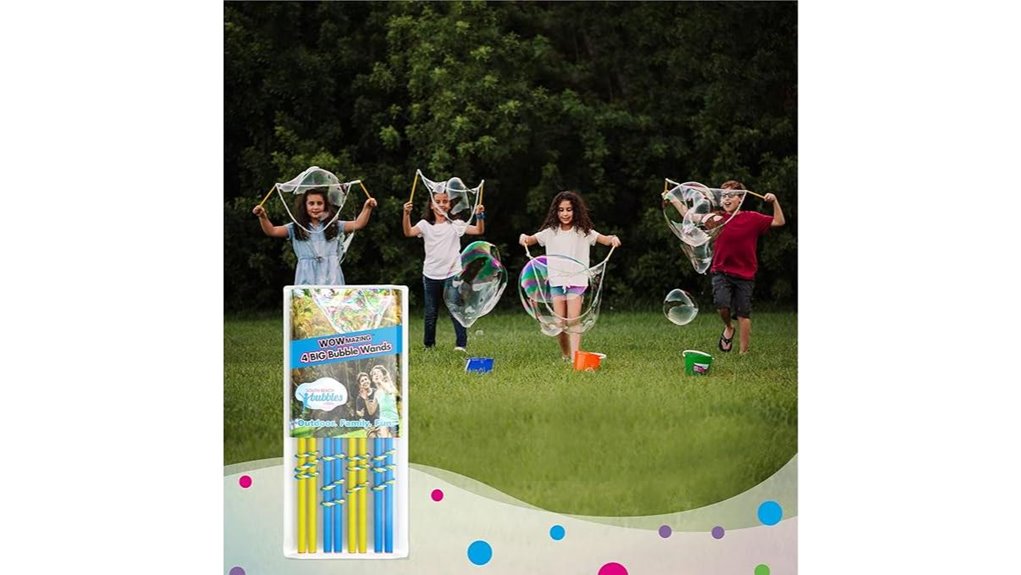 four big birthday bubblewands