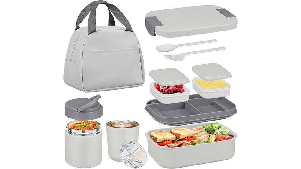four compartment bento thermal jar