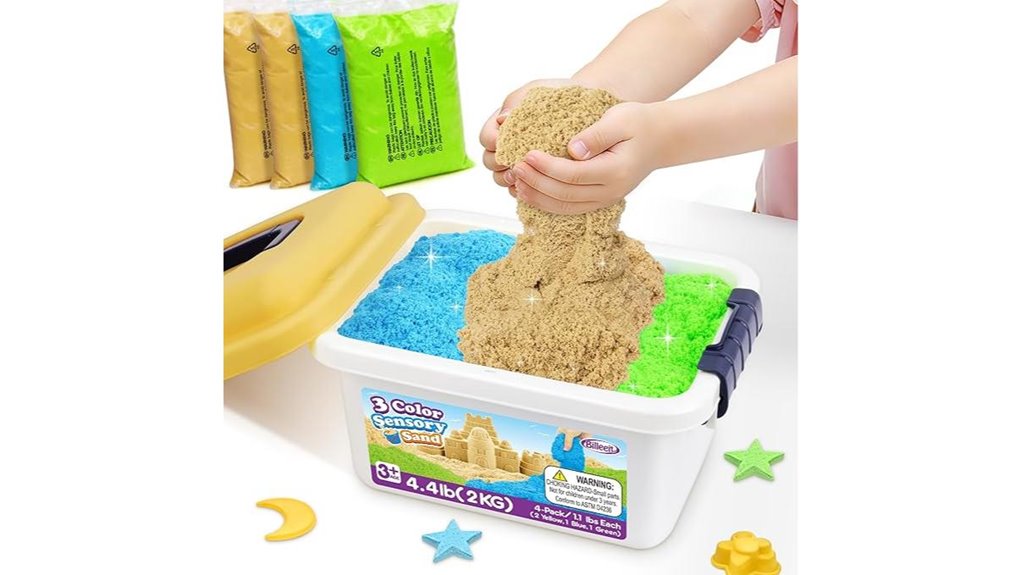 four pack mixed color sand