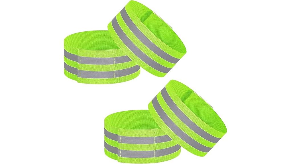 four pack reflective cycling wristbands