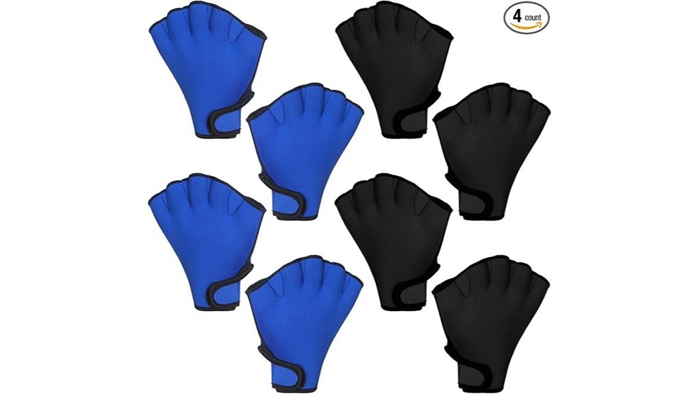 four pair webbed gloves