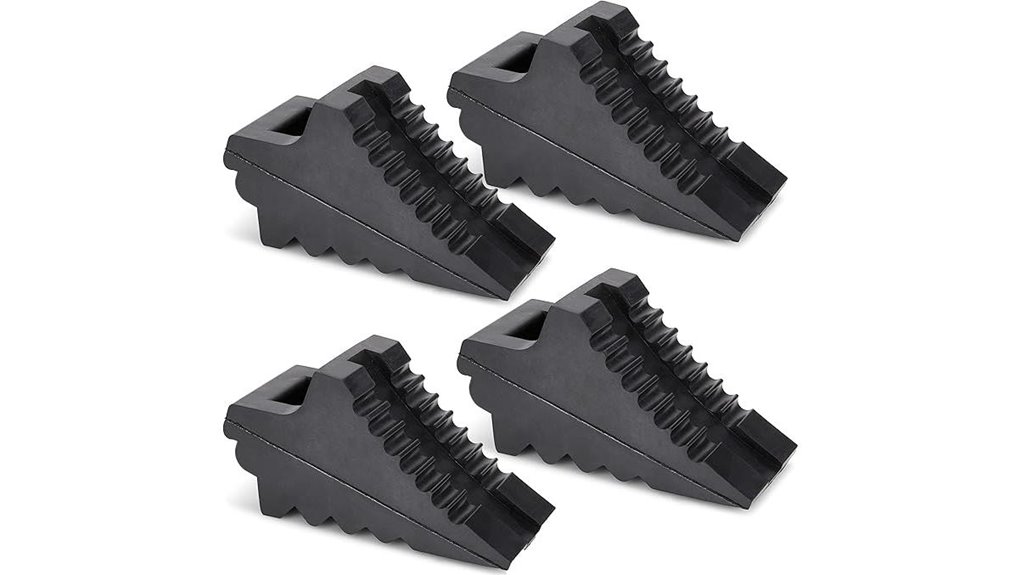 four piece anti slip wheel chocks