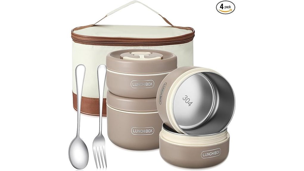 four piece insulated lunch