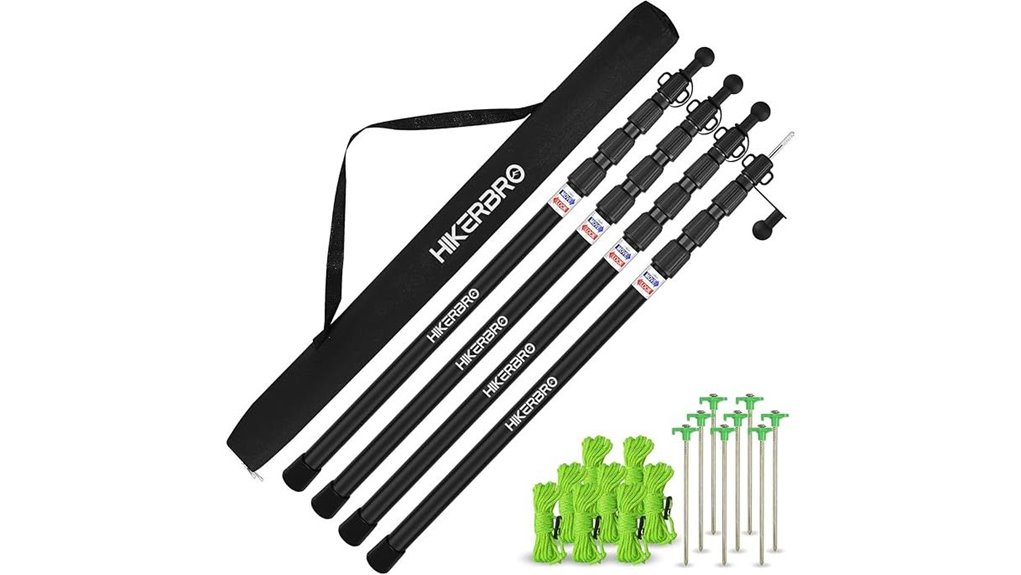 four set aluminum telescoping poles