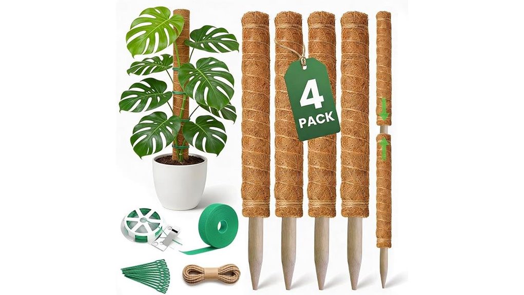 four sixteen inch moss sticks