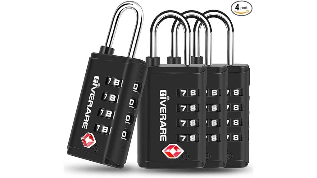 four tsa 4 digit locks