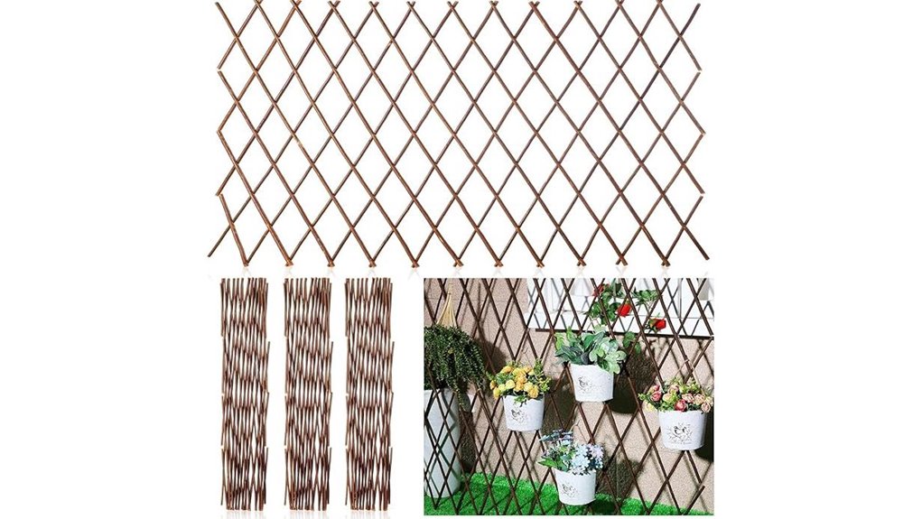 four willow lattice panels