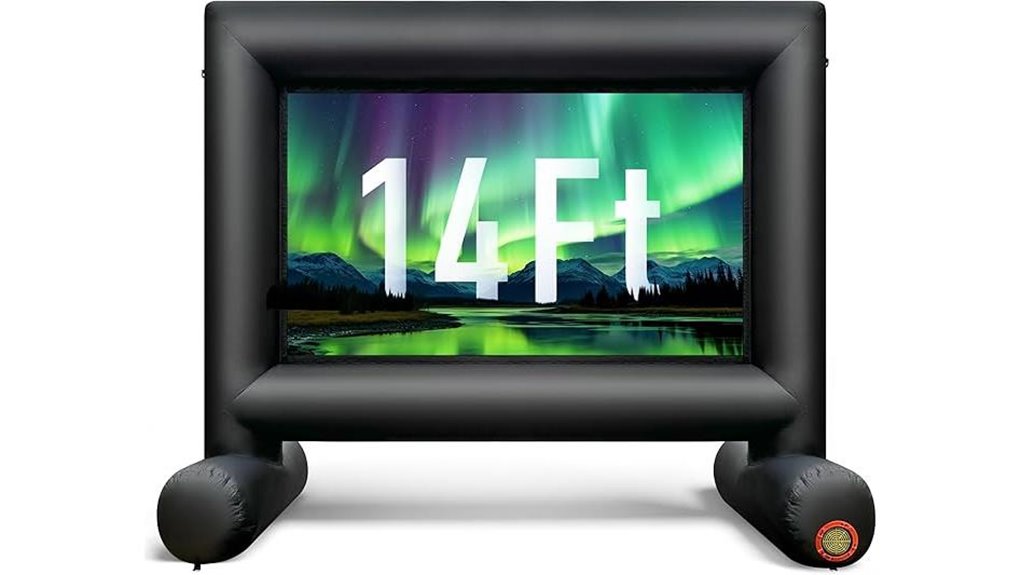fourteen foot inflatable fan screen