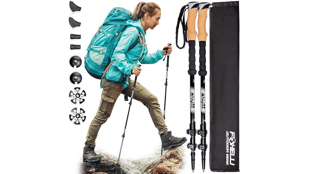 foxelli collapsible trekking poles