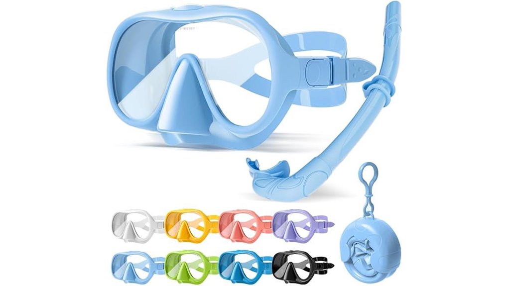 frameless anti fog snorkel set