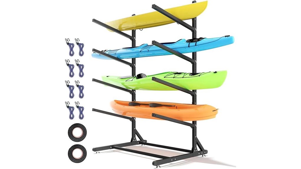 freestanding weatherproof kayak rack