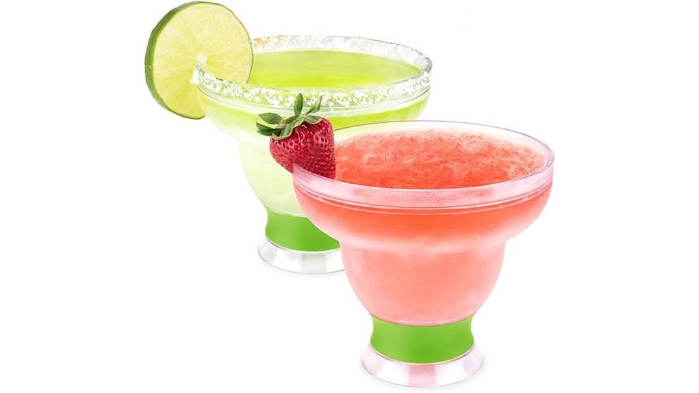 freeze stemless margarita glasses