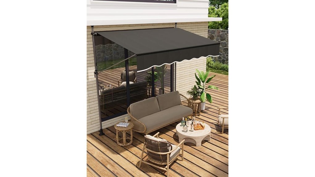 garveelife 118 inch retractable awning